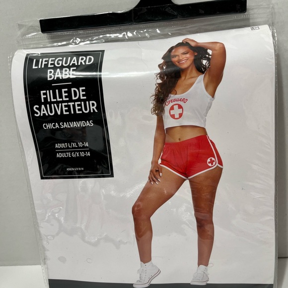 Lifeguard Babe L/XL (10-14) women’s Adult Size Halloween Costume Red/ - Picture 4 of 8